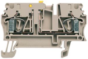 Borne de test sectionnable WM ZTR 2.5 connexion à ressort 2.5mm² TS35 beige