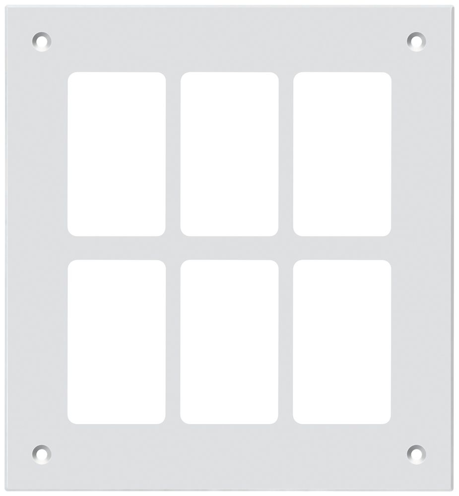 Plaque de montage Hager FLF 3/5 2×3 aluminium anodisé bc