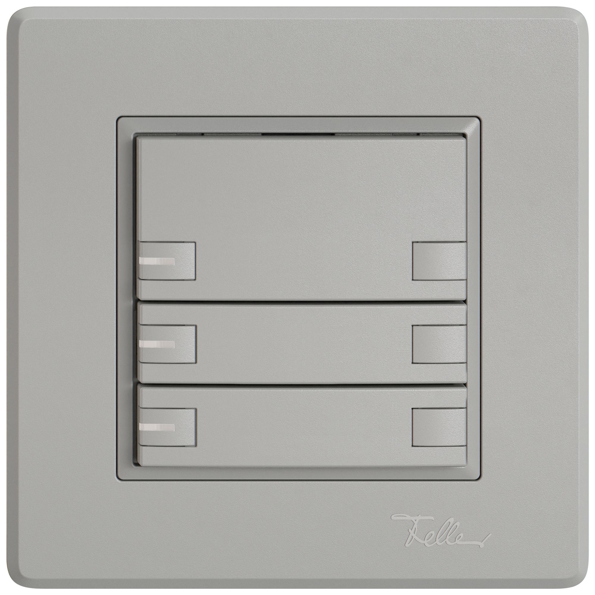 Poussoir KNX RGB ENC EDIZIO.liv SNAPFIX® capteur temp.RGB-LED 3× comm.2T grc