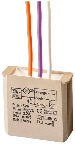 Module clignotant INC Yokis 500VA 2.2A 230VAC 0.2…25sec