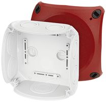 Kabelabzweigkasten Hensel, bis 6mm², ohne Klemme, mit rotem Deckel