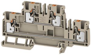 Mehrstock-Reihenklemme Weidmüller A2T PUSH IN 4mm² 2 Etagen beige