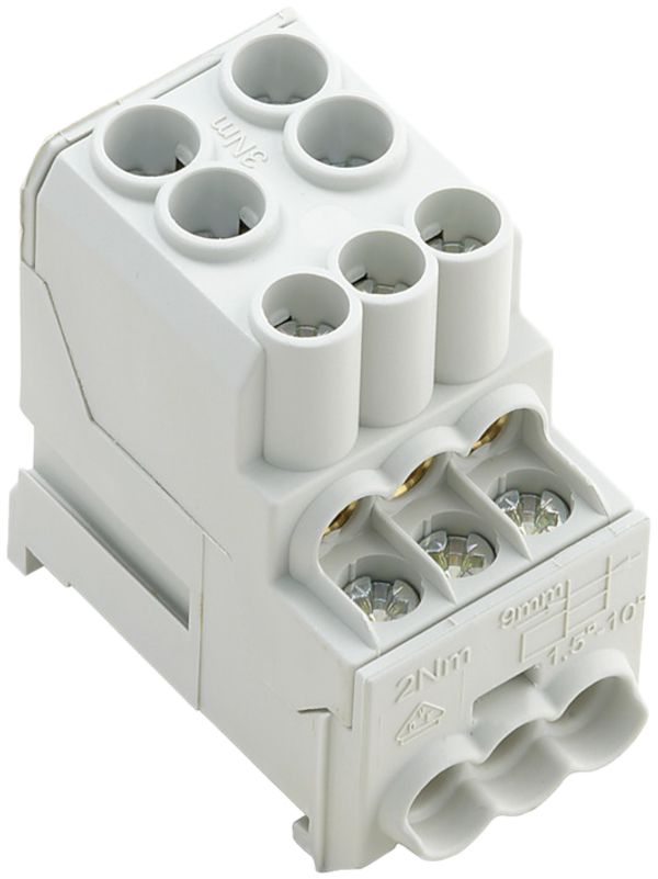 Blocco di distribuzione WM WPD 100 1P 100A 2×ingr 6×usc 1.5…25mm² 1.5…10mm²