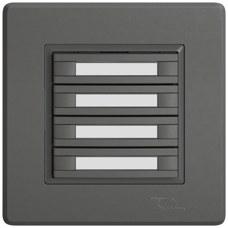 Poussoir KNX RGB ENC EDIZIO.liv SNAPFIX® capteur temp.s.LED étiqu.8× comm.1T grf