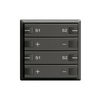 Frontset 2×Dimmer Szene 2K/4T ZEP EDIZIOdue schwarz