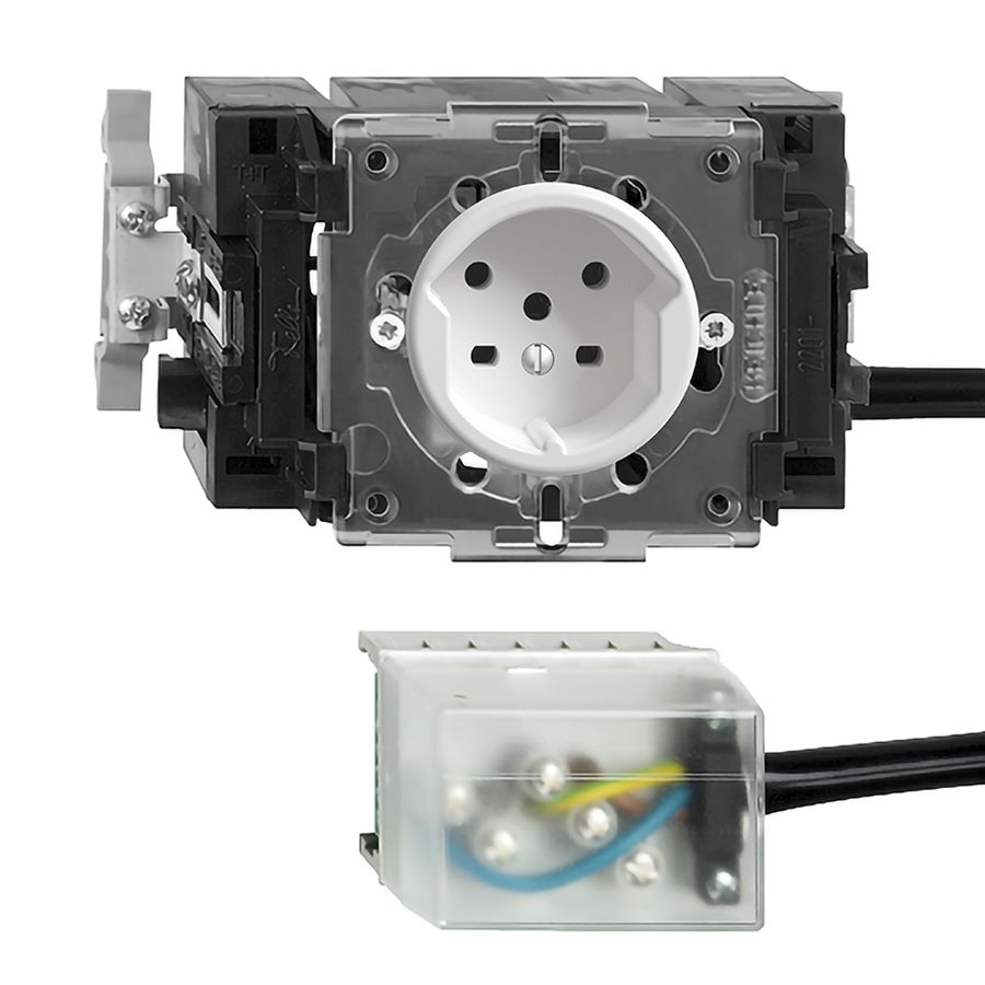 Prise INC FH T15 blanc 53mm Snap pour câbl.plat powerbus