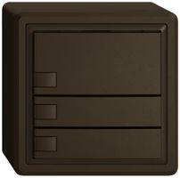 Poussoir KNX RGB AP EDIZIO.liv SNAPFIX® capteur temp.s.LED 3× comm.1T br