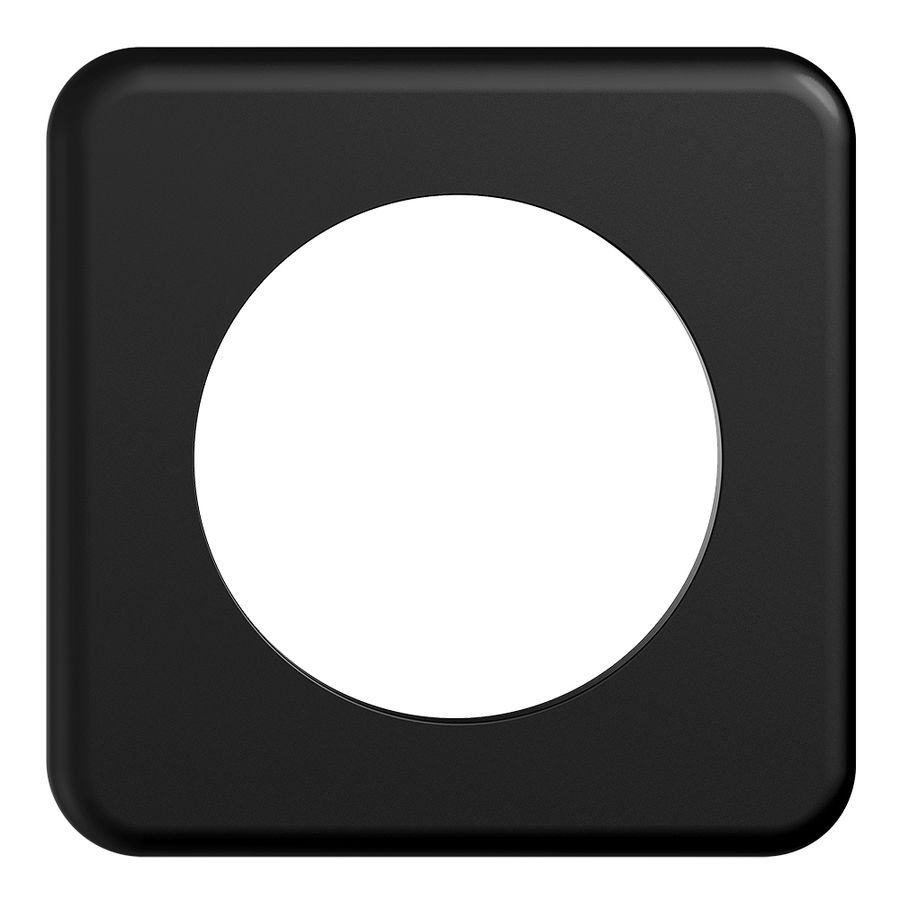 Abdeckplatte STANDARDdue 1×1 schwarz 1×Ø58