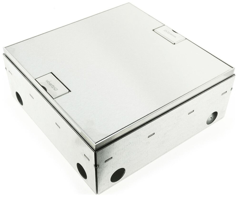 Scatola da suolo Woertz WAK Cr 200×200×95mm altezza fondo 95…140mm visibile