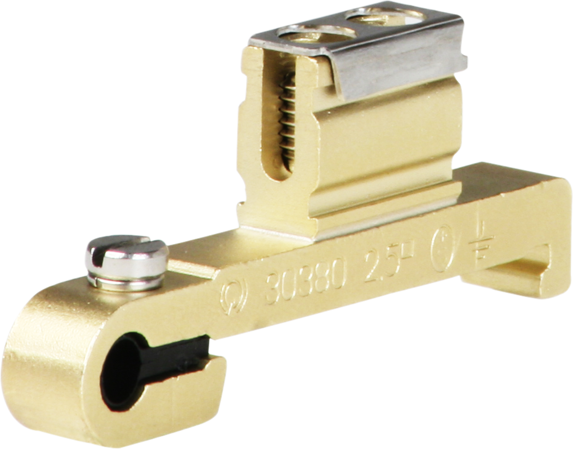 Morsetto di terra componibile Woertz 2.5mm² raccordo a vite 1×1 guida DIN 35mm