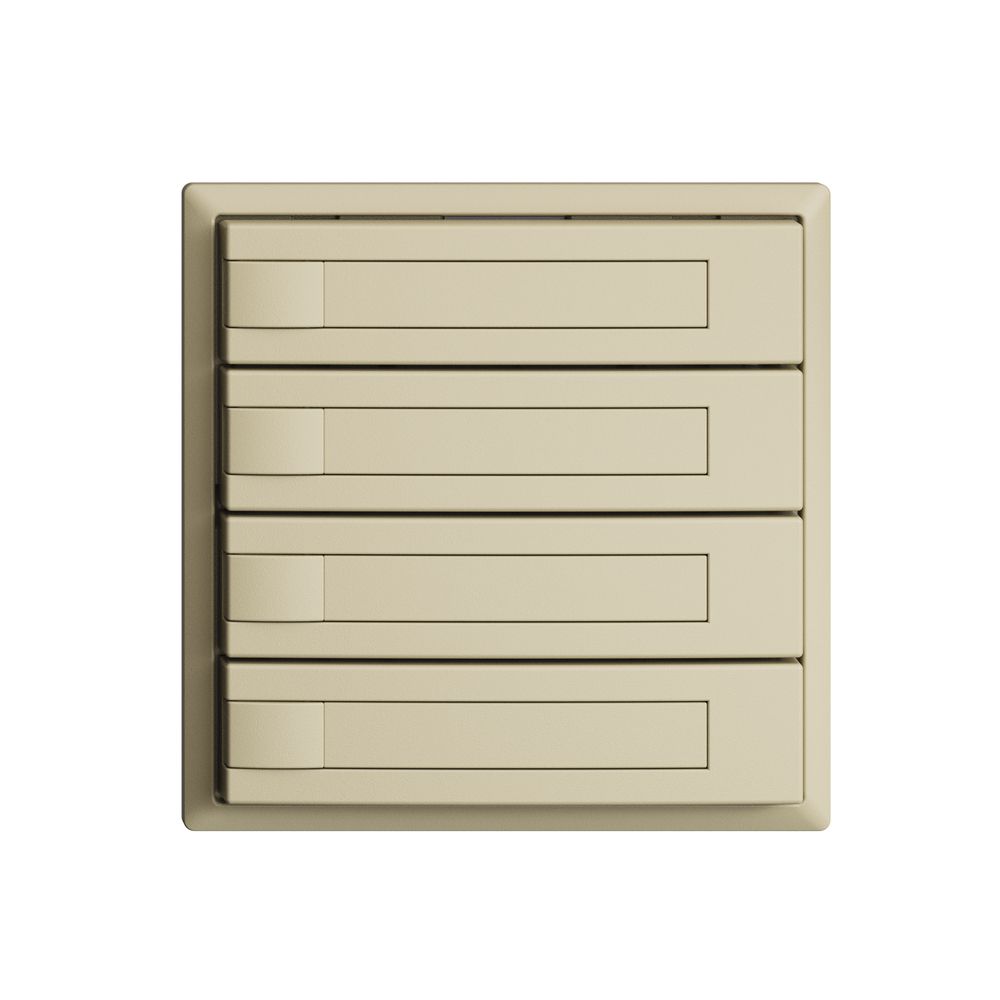 Poussoir KNX RGB EDUE, 250mW, s.LED, a.insert papier, 4×poussoir, 1×touche, van