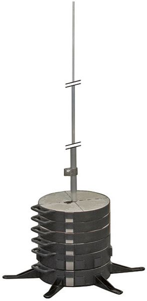 Kit de mât capteur Flury FL 88 Al L=5000mm, 3 parties, autonome