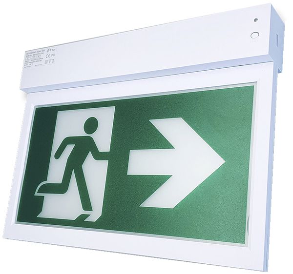 Lampada d.segnalaz.d'emerg.LED A31P 3.6W batt.centr. mont.parete/soffit. 4 pitt.