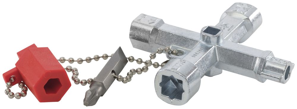 Schaltschrankschlüssel Metall Demelectric Doppelkopf, 12 Schliessungen