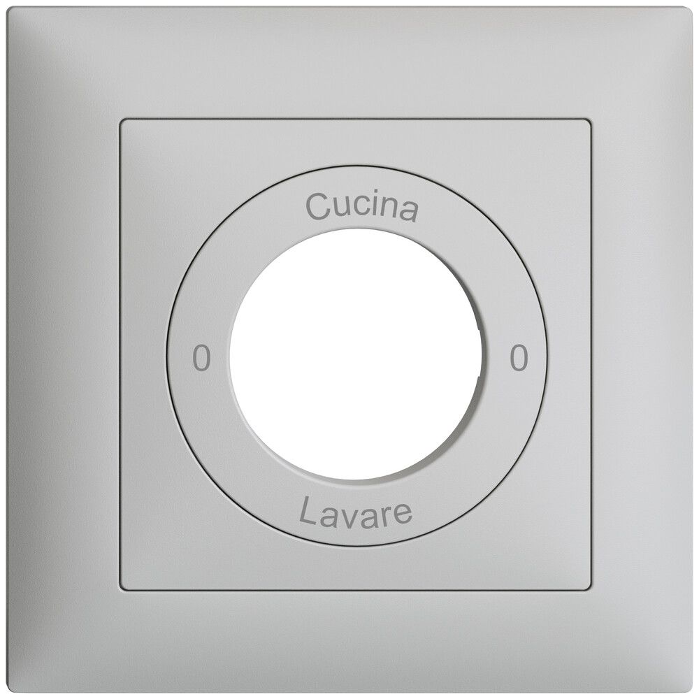 Frontset 0-Cucina-0-Lavare EDIZIOdue 88×88mm hellgrau