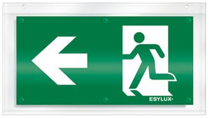 Pannello con pittogramma ESYLUX per SLX freccia v.sinistra