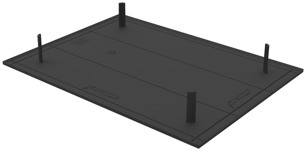 Abdeckplatte zu Multibox Compact 272×202mm schwarz