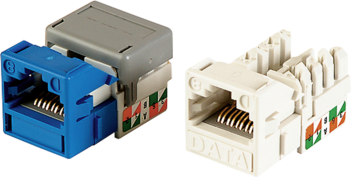 Anschluss-Modul KAT.6 1xRJ45 weiss