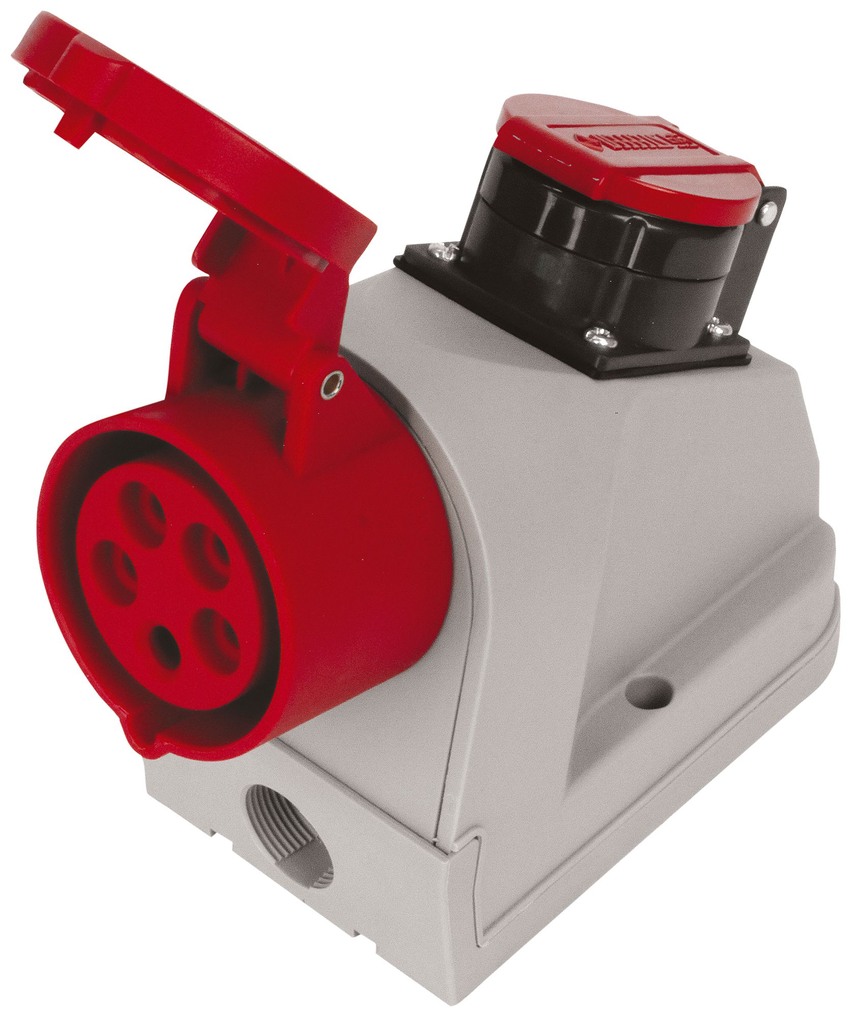 AP-Steckdose Steffen 1×CEE16 3LNPE 6h 400V+1×T25 IP44/IP55