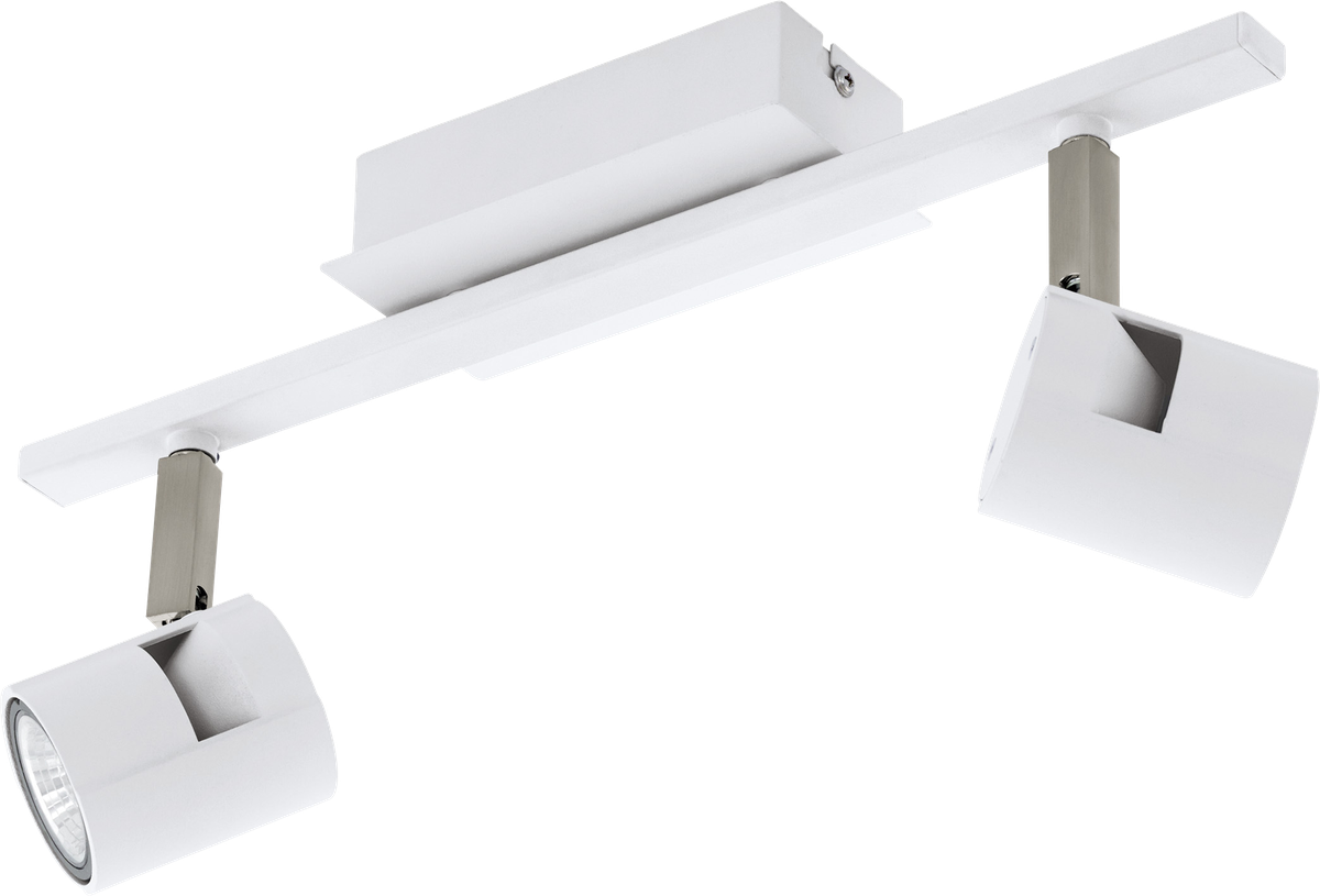 VERGIANO, GU10-LED, 2x 5W, 800 lm Weiss/Nickel-Matt