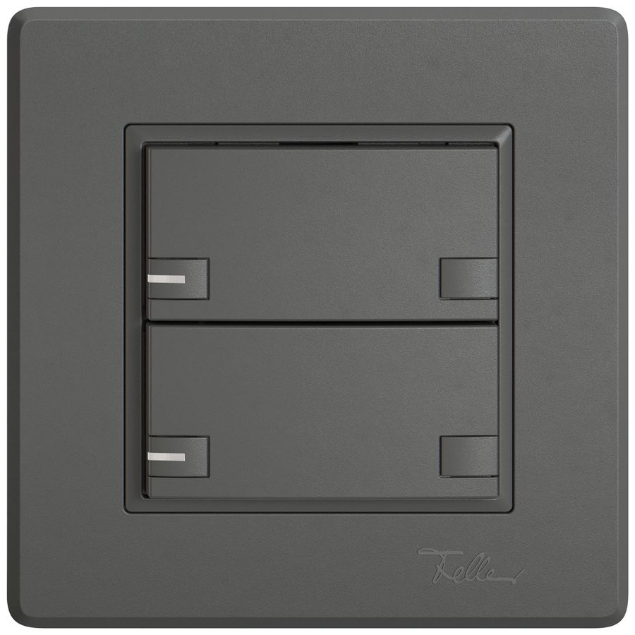 Poussoir KNX RGB ENC EDIZIO.liv SNAPFIX® capteur temp.RGB-LED 2× comm.2T grf