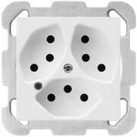 Presa INC Hager kallysto 3×T13 illuminato B bianco ultra