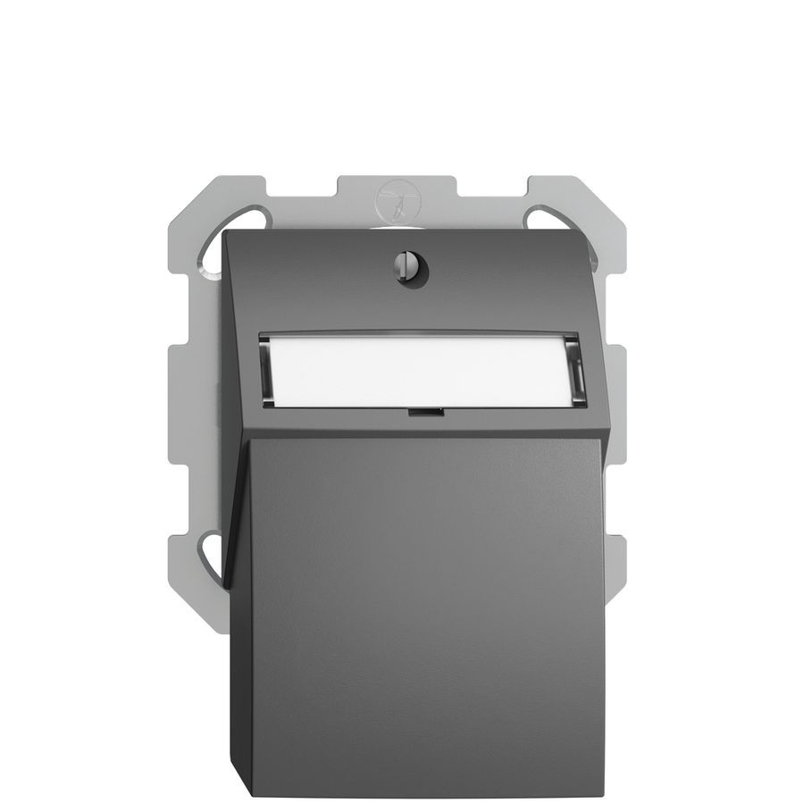 Kit d.montage ENC Edue FM, avec capot d.sortie droite, p.2×Keystone, gris foncé