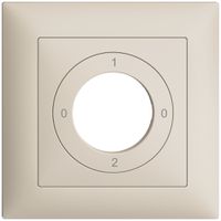 Frontset EDIZIOdue 0-1-0-2 crema 88×88mm für Schlüsselschalter