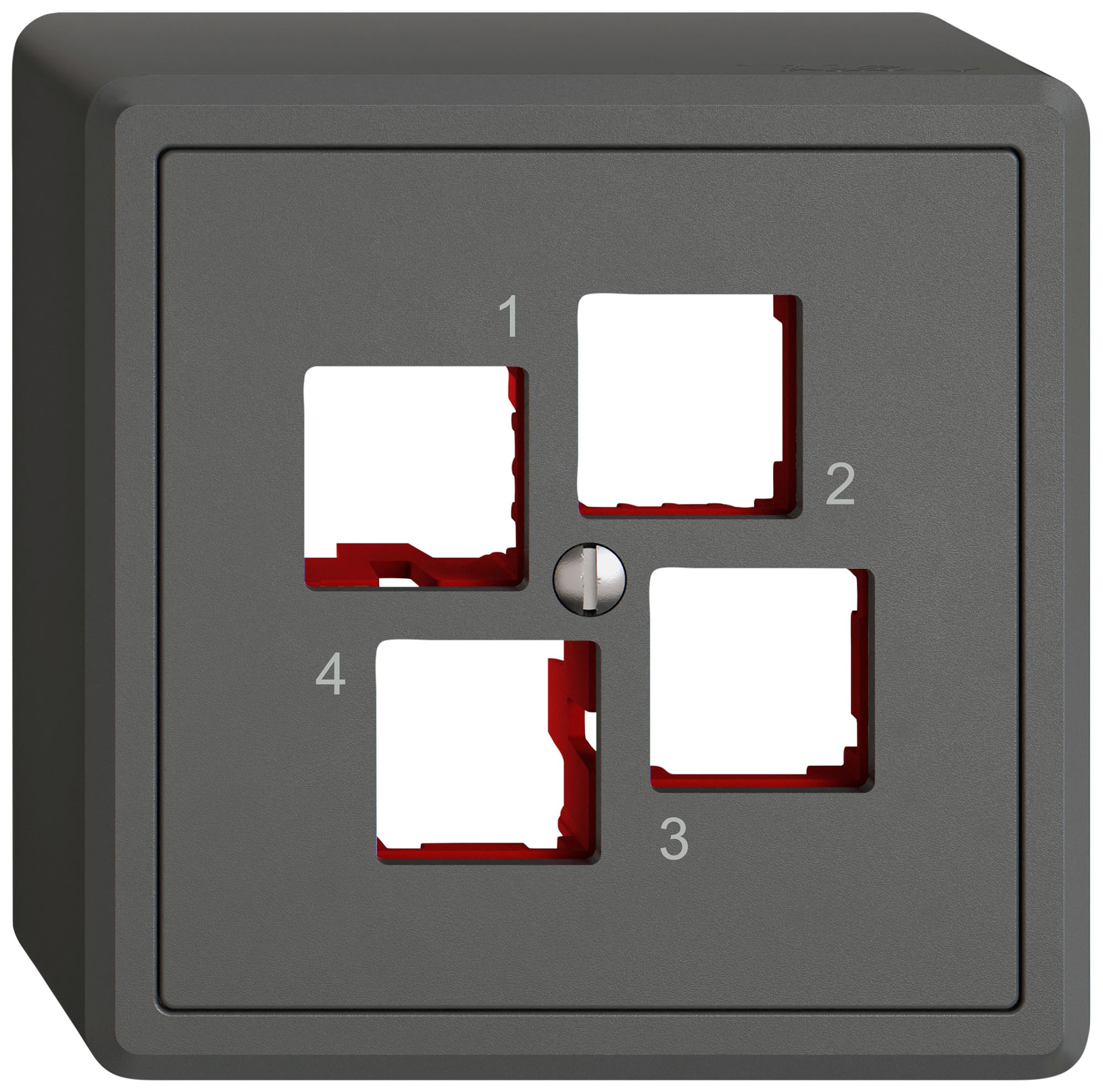 AP-Montageset EDIZIO.liv EASYNET S-One SNAPFIX® gerade 4×RJ45 dgu