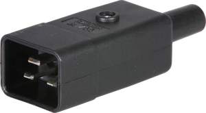 Gerätestecker schwarz Typ IEC320-C20, 16A