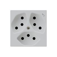 UP-Steckdose kallysto 3×T13 hellgrau mit Kinderschutz