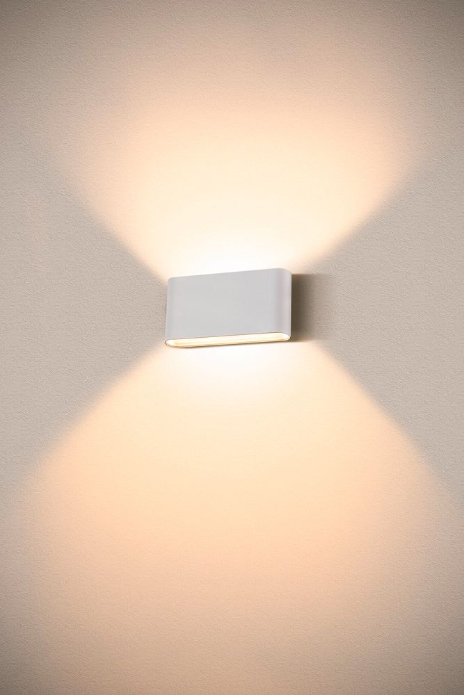 Applique LED SLV OVAL 18 9.3W 860lm 2700…3000K IP65 31×175mm blanc