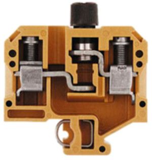 Borne fusible Weidmüller SAKS connexion à vis 10mm² 10A G 5×20 TS32 jaune