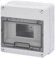 AP-Kleinverteiler GEWISS 40CDK, 1-reihig 8TE, 180×180×98mm, IP55, grau