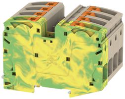 Durchgangs-Reihenklemme Weidmüller A2C PUSH IN 8×35mm² TS35 beige/grün/gelb