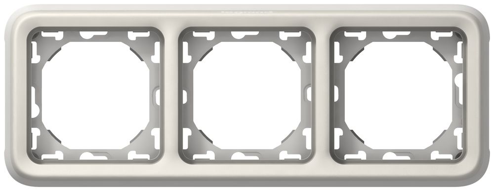 UP-Montageplatte PLEXO 1×3 weiss