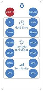 Télécommande DOTLUX LIGHTBARsensor infrarouge 115×70×10mm