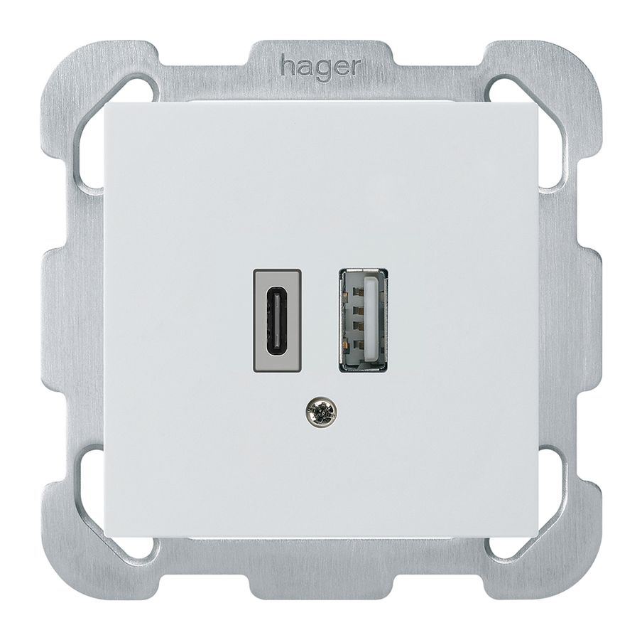 Prise de charge USB ENC kallysto 18W PD 1×type A 1×type C a.plaque d.fixation bc