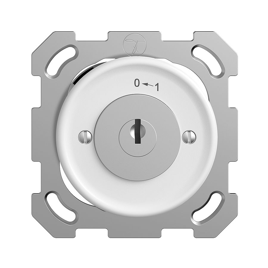Contact pivotant ENC 0<-1/1P STANDARDdue blanc avec serrure de sûreté