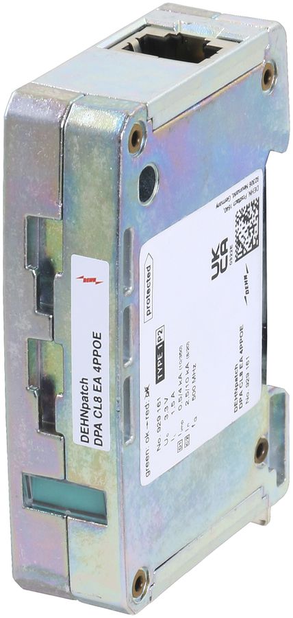 Kombi-Ableiter DEHN/elvatec, Anschluss RJ45, mit Statusanzeige