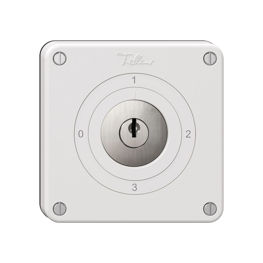 Interrupteur rotatif NEVO, 5/2L, avec serrure&2 clés, KS, 0-1-2-3, blanc