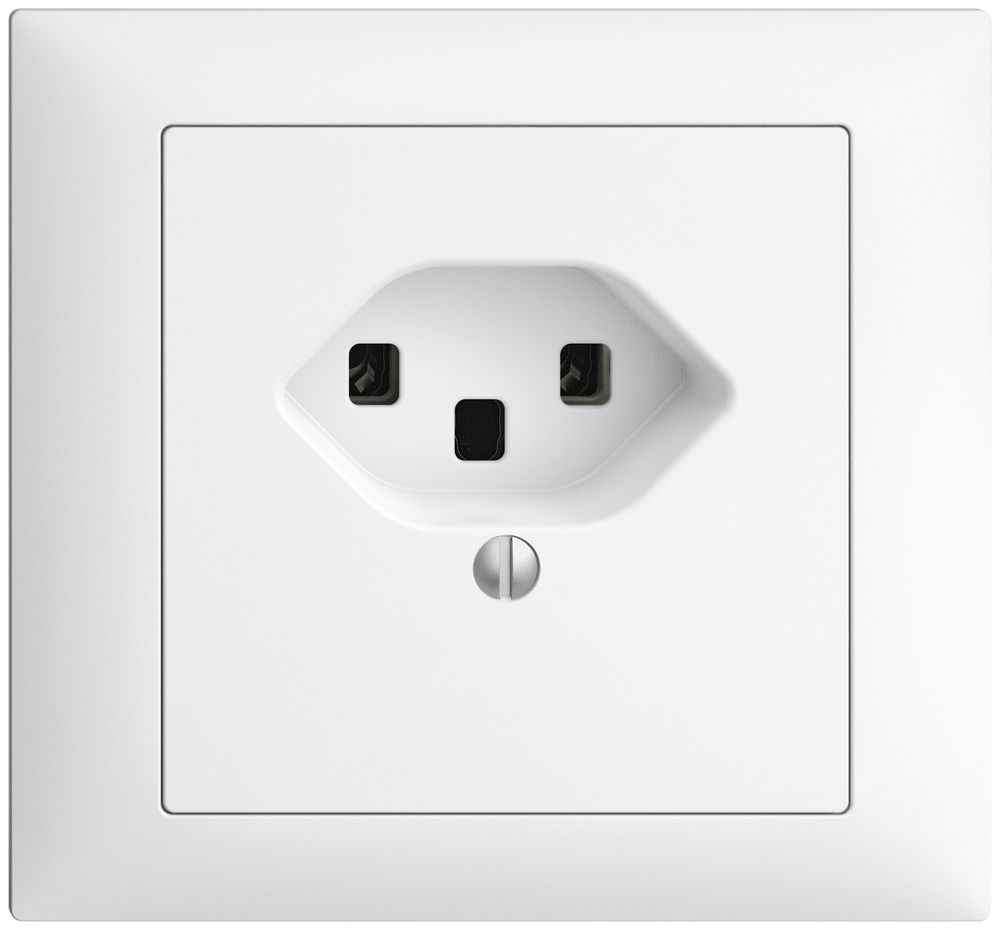 EB-Steckdose EDIZIOdue T23 16A weiss, Schraubklemmen