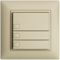 UP-Universaltaster 3×1T Steckklemme EDIZIOdue vanille, ohne LED