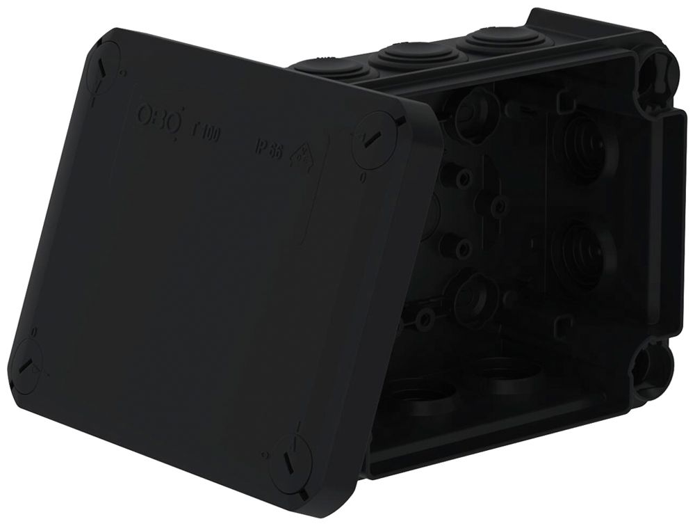 AP-Abzweigdose Bettermann T 100 SW 150×116×67mm IP66 schwarz