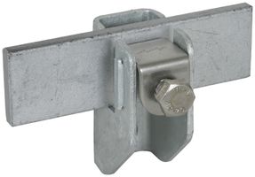 Flachbandhalter DEHN/elvatec mit Druckstück 6…10mm/11mm, Stahl/tauchfeuerverz.