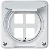 Kit de montage robusto droit pour 4 douilles 86×86mm blanc