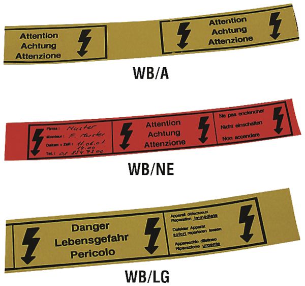 Warnband selbstklebend gelb (Achtung Lebensgefahr) WB/LG