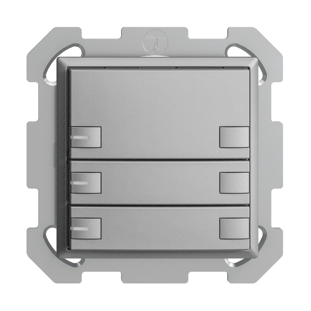 Poussoir KNX RGB ENC EDUE, 250mW, a.LED RGB, 3×poussoir, comm.2×touches, si