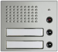 Frontblende Türlautsprecher Modul 2 Ruftasten aluminium