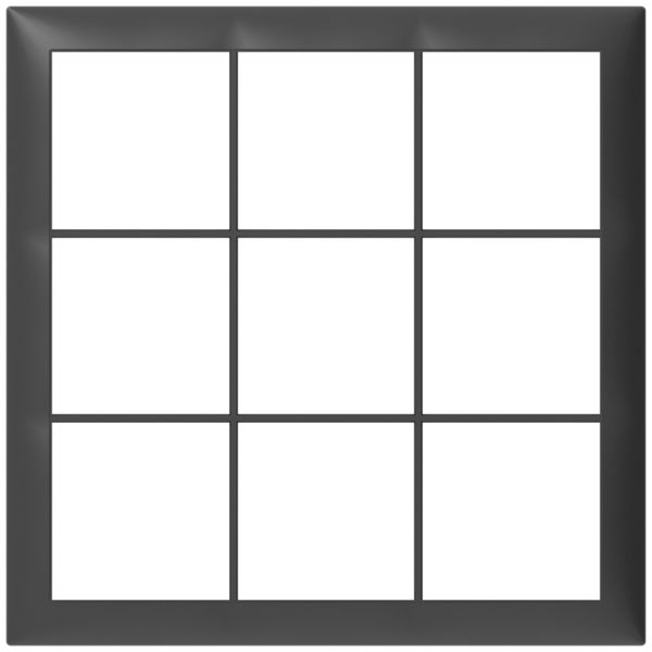 Abdeckrahmen SIDUS 3×3 anthrazit